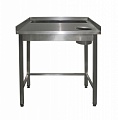 Стол для доочистки овощей 600*600*850, борт с 3-х сторон, отверст.д/отх., каркас угол. оцинк.