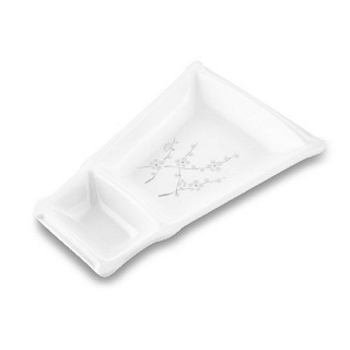 Блюдо с подсоусником 22,9*16см "Японская слива"-1