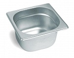 Гастроемкость 1/6 h=100 мм. 1,5 л. нерж. MGsteel /1/6/36/