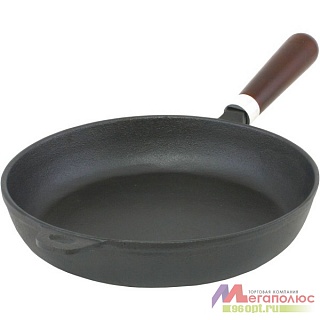 Сковорода 230*45мм чугун дер.съемн. ручка, прихватка-упор LARA (1/6)-1