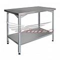 Стол СПЛ 1100*600*860  борт,  полка сплошная оцинк., каркас уголок оцинк.
