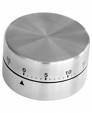 Таймер кухонный 60 мин. механический нерж. FM /1/4/72/-1