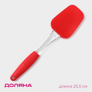 Лопатка Доляна «Про», силикон, 25,5 см, красная-1