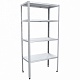 Стеллаж ЭКОНОМ СКК-12/4СЦК-С 1200х400х1850(1870) мм (полки нерж. каркас оцинк.)