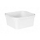 Куботейнер с крышкой 12л, 340х340х160мм, сплошной, белый