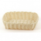 Корзинка 24,5х16,5х6см прямоугольная пласт.бежевая [Beige 3529, KT3054]