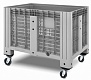 Контейнер iBox перф. на 4 колёсах 1200х800х920 мм (Серый)