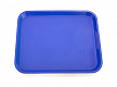 Поднос пластиковый прямоугольный 435х345х20 мм (синий)