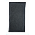 Папка для счетов 22*11см 2-х стор. кож.зам. черная кожзам