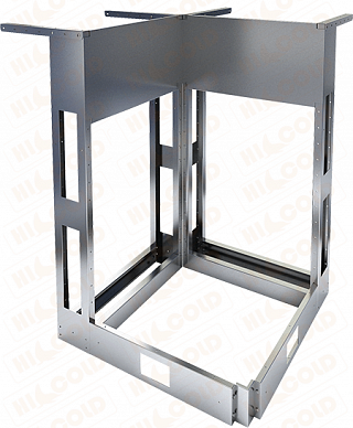 Секция каркаса барной стойки HICOLD НБСКУН-7/7 без консоли для крепления столешницы, H=850мм, по эскизу-1