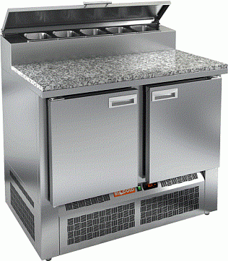 Стол охлаждаемый для пиццы HICOLD PZE2-11/GN (1/6H) камень-1