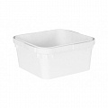 Куботейнер с крышкой 12л, 340х340х160мм, сплошной, белый