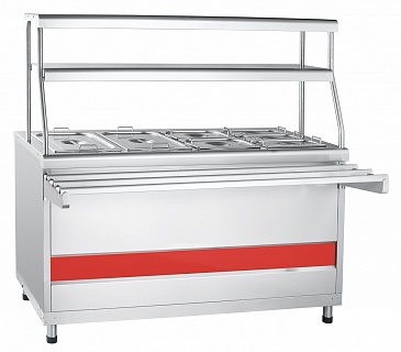 Мармит 2-х блюд ЭМК-70КМ-01 паровой (две подогреваемые полки, подсветка) столешница нерж (21000009872)-1