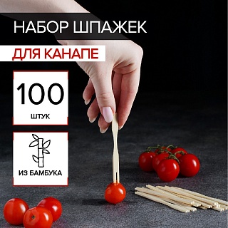 Шпажки для канапе из бамбука, 100 шт-1