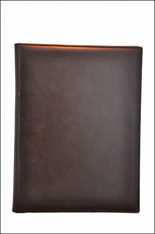 Папка-меню 32,5*24 кожа-шелк корич.-1