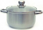 Кастрюля 4,0 л Классика-Прима, объемн/ручки, ст/крышка, 220мм 1/4