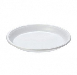 Тарелка 1 секционная 205мм белая Атлас, ПС (100 шт/упак, 16 упак/кор)-1