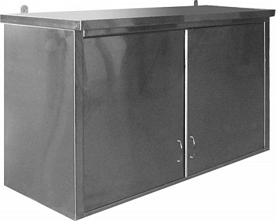 Полка технологическая ПТд 600*400*600 нерж., промежут. полка, двери расп., задняя стенка нерж.сталь-1