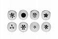 Набор кондитерских насадок[8шт]; сталь нерж.; D=17, H=30, L=115, B=60мм; металлич.