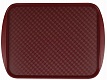 Поднос столовый из полистирола 420х300 мм бордовый [422106721]