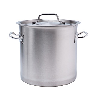 Котел 12 л. нерж. d=25 см. h=25 см. тройное дно с крышк. (индукция) MGsteel /1/-1
