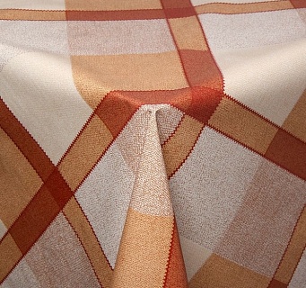 Клеенка столовая на нетканой основе 1,35х25 м "Клетка бежевая"-1