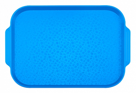 Поднос столовый 450х355 мм с ручками синий [02]-1