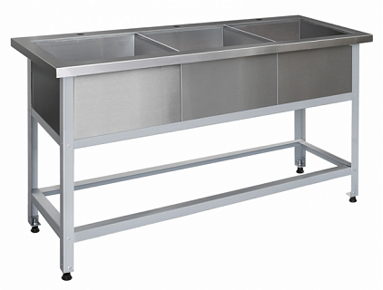 Ванна моечная ВМБ-3 1800*600*850, сварн. мойка нерж. 1мм, каркас уголок крашеный-1