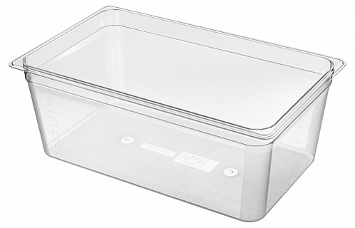 Гастроемкость 1/1 h=200 мм. 26,5 л. поликарб. прозрач. /1/3/-1