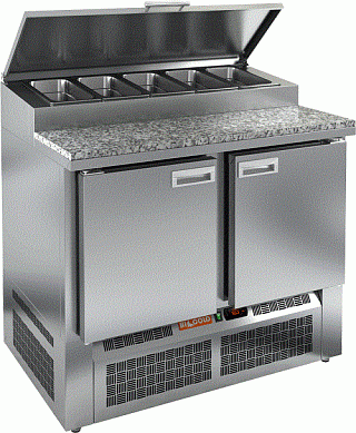 Стол охлаждаемый для пиццы HICOLD PZE1-11/GN (1/3H) камень-1