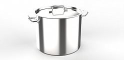 Котел 40 л. нерж. d=40 см. h=32,5 см. тройное дно с крышк. (индукция) МГ (MG) /1/