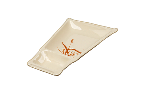 Блюдо с подсоусником 22,9*16см "Осенняя трава"-1