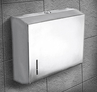 Диспенсер бумажных полотенец в листах, нержавеющая сталь-1