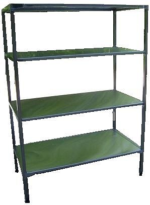 Стеллаж СТСГн 1.066 600*600*1600 4 сплошные полки, каркас уголок 40*40 сварной-1