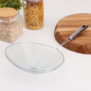 Шумовка Доляна «Металлик», 42 см, d=23 см-1