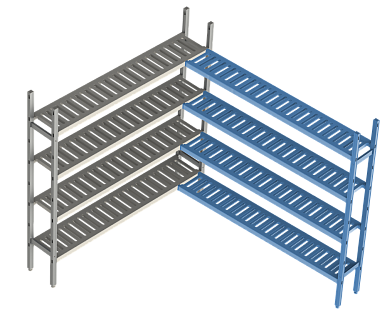 Стеллаж модульный LOAD.Me.POLY. 16AL.4PP50.12C-1