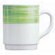 Кружка 250 мл. зеленый край Браш /6/