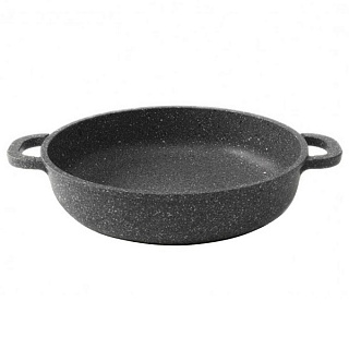 Сковорода d=30 см. h=7,5 см. 5,5 л. алюм. с антиприг. покрыт. глубокая с 2 ручками в крапинку /1/-1