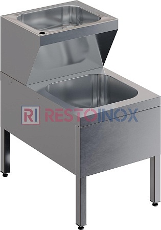 Ванна моечная моповая RESTOINOX ВММР-2/7,7 с рукомойником-1