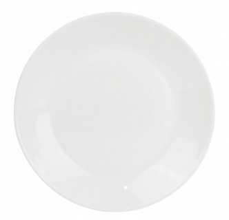 Тарелка плоская, фарфор, d=18см, h=2см, круглая, белье 8/80-1
