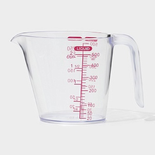 Стакан мерный, 500 мл, 16×9,7×11 см, цвет прозрачный															-1