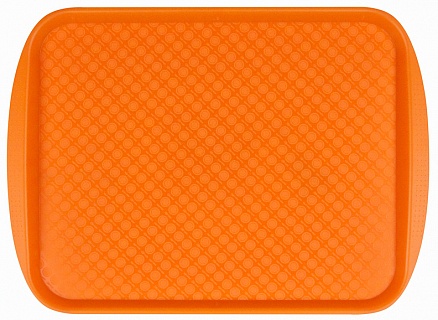 Поднос столовый из полистирола 420х300 мм оранжевый [422106708]-1