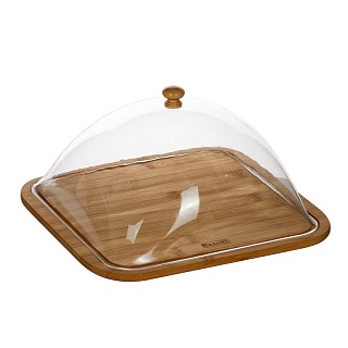 Поднос для сыра деревянный с акриловой крышкой 9301-1
