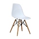 Стул для столовых Eames белый (пластик/металл/деревянные ножки)