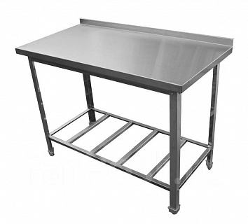 Стол СПЛ 1500*600*850, борт, полка-решетка оцинк., каркас-уголок оцинк.-1
