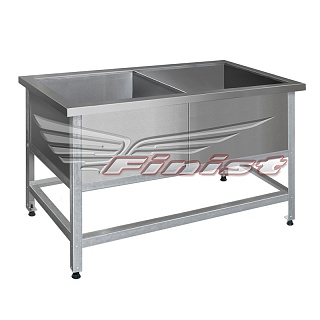 Ванна котломоечная ВКЛ-2 1700*800*850 борт, отв. д/смесител между мойками, каркас уголок оцинк.-1