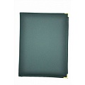 Папка-меню 32,5*24 кож.зам.-шелк зеленая