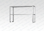 Полка надстройка настольная ПННб 1200*300*800 "Base", цинк, 2 уровня