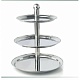 Этажерка 3-х ярусная d=30/40/50 см. h=49 см. нерж. MGSteel