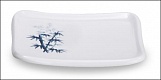 Тарелка квадратная 14,2*12,2см "Голубой бамбук"